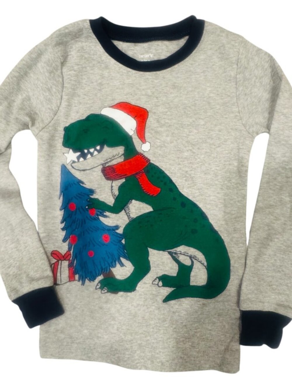 Carter's T-REX Christmas Tree Size 5 TEE